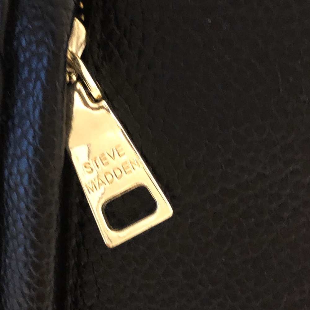 Steve Madden Black Faux Leather Tote - Picture 5 of 14
